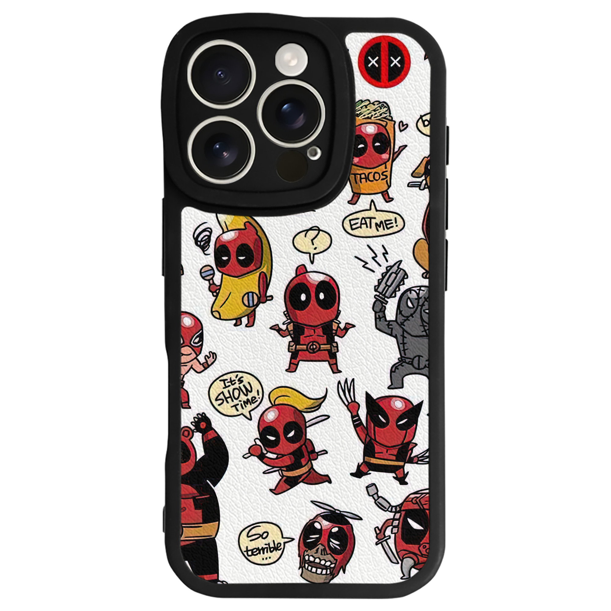（画像用） Deadpool デッドプール 【iPhone 16シリーズ対応】シリコンスマホケース（レザー調） 材質：シリコン